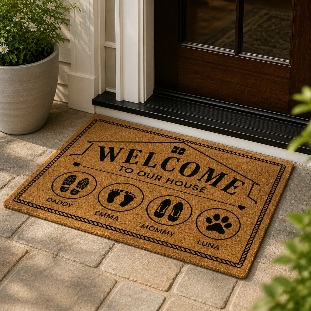 Personalized Family Footprints Welcome Doormat - Personalized Doormat 1e8cf9be-d845-4953-ba1a-2b63997e7522.jpg