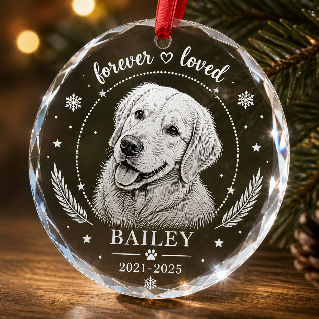 Pet Memorial Crystal Ornament – Upload Photo, Name & Years - Personalized Crystal Ornament 1ea6ab5e-6930-4ba6-a8f0-c1d8cb07777a.jpg
