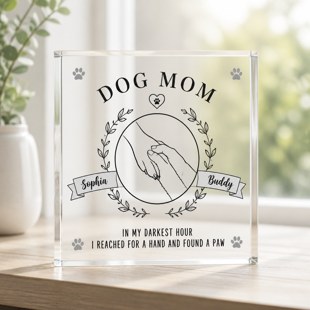 Dog Mom Hand & Paw Personalized Acrylic Plaque - Personalized Acrylic Plaque 1ec29ee8-8280-4027-a37e-3cfc20235610.png