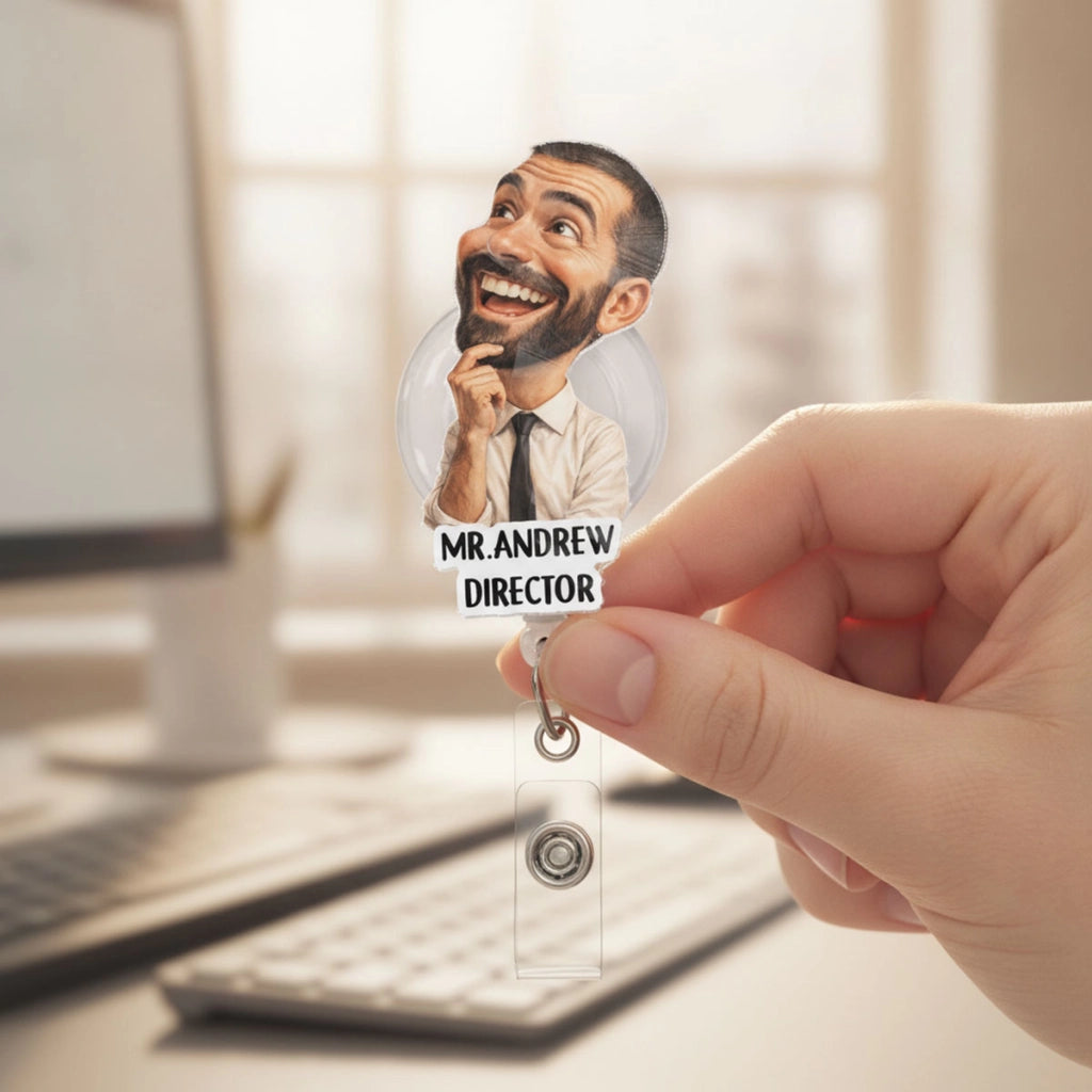 Office Character - Personalized Acrylic Badge Reel - Gift For Friends, Workers, Colleague 1ecb339a-a72c-4ffb-ad2b-e742de1bb1b1-260826_nMIiUjEobwSwct3y_large.webp
