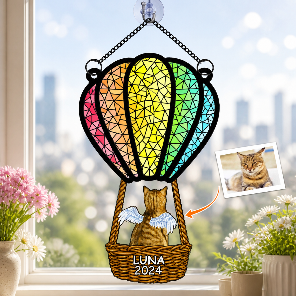 Rainbow Memorial Pet Balloon Suncatcher - Photo + Name & Year - Personalized Suncatcher Stained Glass 1ed97006-905d-4f4f-b469-d085e2d7b5de.png