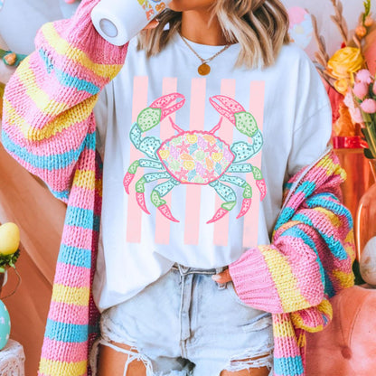 Comfort Colors Crab Shirt - Preppy Crab Graphic T-shirt - Boho Summer Beach Shirt - Retro Print Nautical Image TShirt 1edc5c8b-ac06-4cd1-a3cb-61bc5337977a-6.jpg