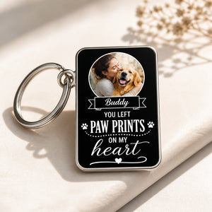 Pet Memorial Keychain – You Left Paw Prints On My Heart - Personalized Color Printed Stainless Steel Keychain 1ee029b4-e757-4937-9a70-2eda463a9f47.jpg