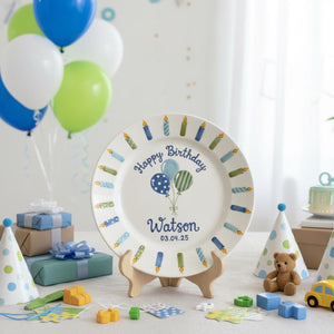 Custom Birthday Plate for Boy | Personalized Happy 1st Birthday Gift | Ceramic Hand Painted Keepsake 1ef03723-5afb-49c3-a2ab-ad1a2c9ab2e0-3.jpg
