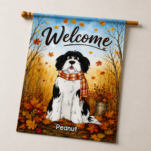 Autumn Welcome Pet Portrait Garden Flag - Personalized Family Flag 1ef98d46-643b-4e98-ba3c-f9afff1b179e.jpg