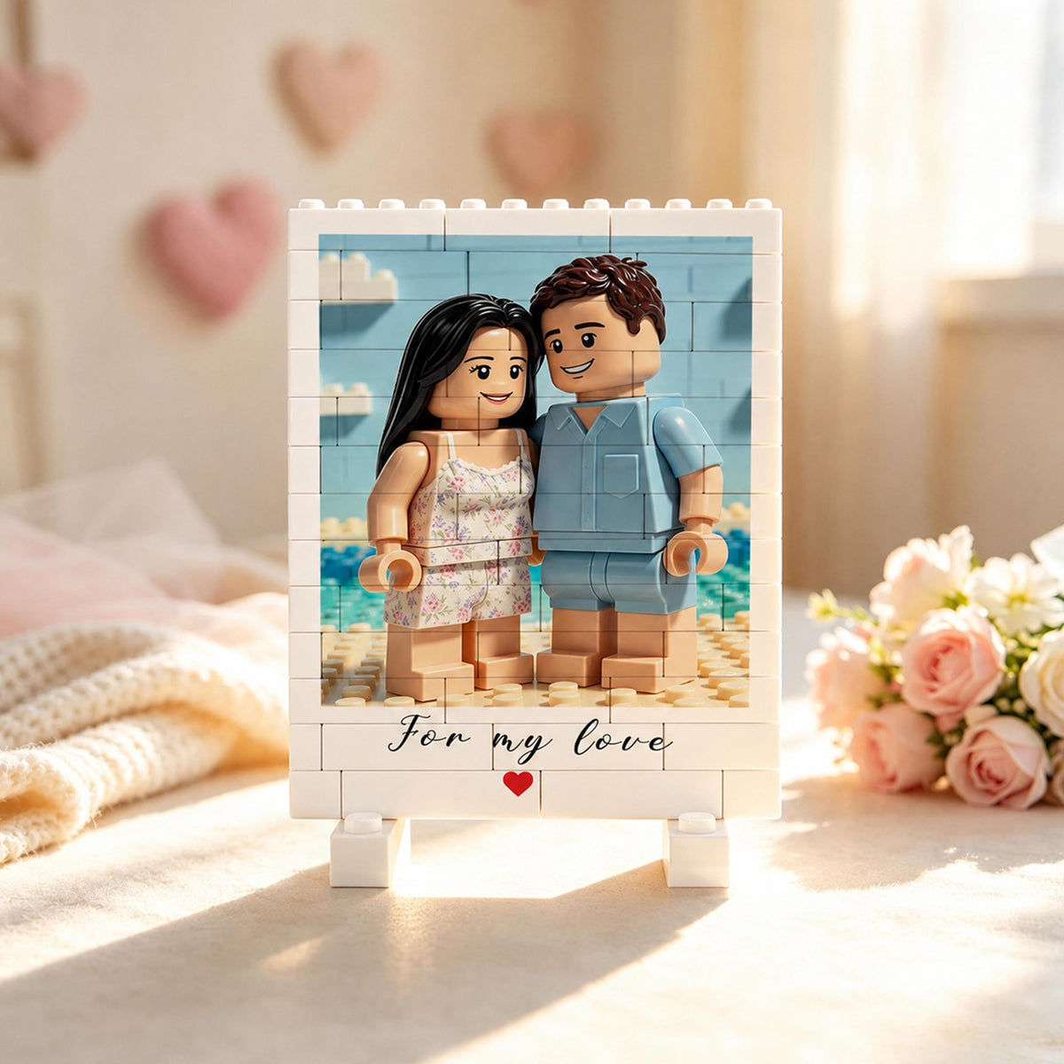 Personalized Couples Photo Gift, Custom Building Block Photo Frame, Engagement Gift for Couples, Wedding Anniversary, Birthday Gift 1efa7860-c577-47d2-bc50-da72015b7ff7-3.jpg