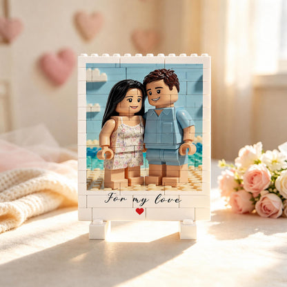 Personalized Couples Photo Gift, Custom Building Block Photo Frame, Engagement Gift for Couples, Wedding Anniversary, Birthday Gift 1efa7860-c577-47d2-bc50-da72015b7ff7-3.jpg