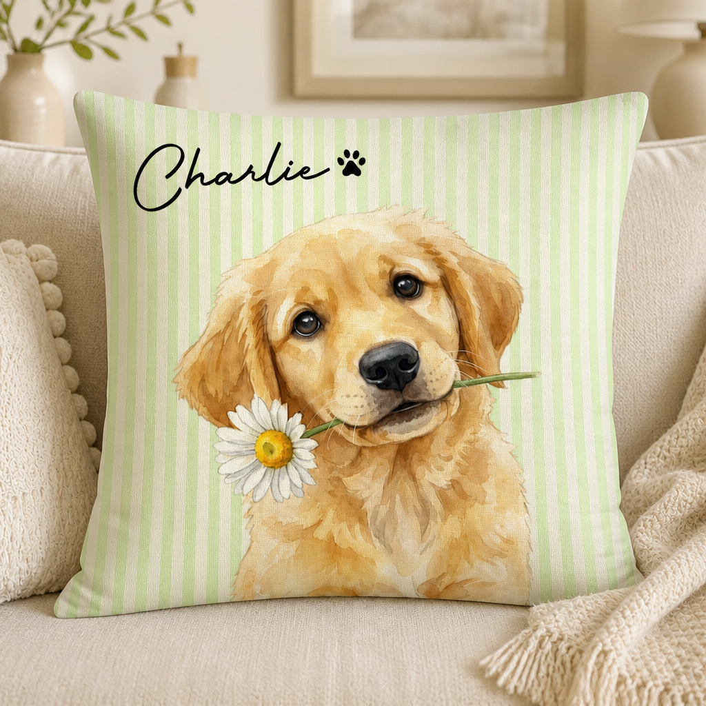 Custom Pet Portrait Pillow with Name – Watercolor Medallion - Personalized Pillow 1f109f30-30cb-4488-a434-bdfdc53adad3.png