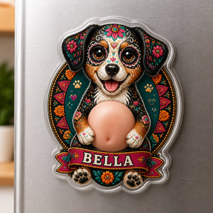 Custom Sugar Skull Pet Portrait Fridge Magnet with Name - Personalized Acrylic Refrigerator Magnet - Soft Rubber Belly 1f20a094-25d2-4014-8939-4fec14077466.jpg