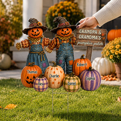 Halloween Fall Scarecrow Grandpa Grandma's Pumpkin Patch - Personalized Yard Sign - Fall Decor For Grandparents 1f256a12-8fcb-4516-bef0-ed5b3a687574-5.jpg