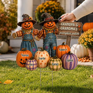 Halloween Fall Scarecrow Grandpa Grandma's Pumpkin Patch - Personalized Yard Sign - Fall Decor For Grandparents 1f256a12-8fcb-4516-bef0-ed5b3a687574-5.jpg