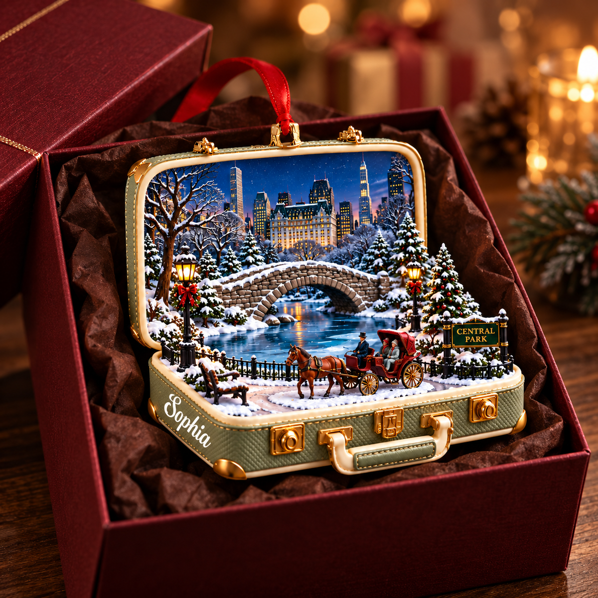 Personalized Central Park 3D Suitcase Christmas Ornament – New York City Souvenir & Gift for NYC Lovers 1f315f37-6633-4851-af55-5a17c081b61f-Central-Park-Winter-Suitcase-Ornament-2.png
