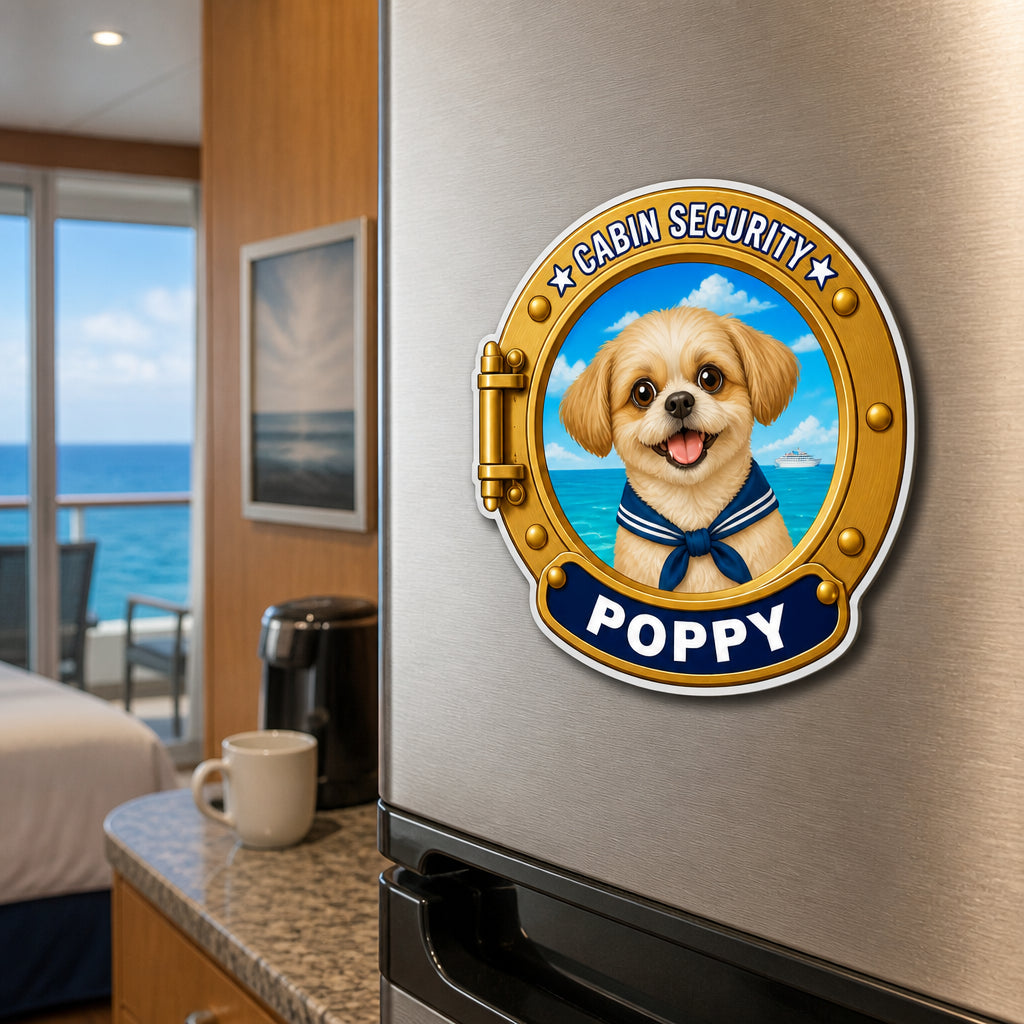Cruise Cabin Security Pet Badge Magnet – Custom Photo & Name - Personalized Custom Shape Fridge Magnet 1f31d8cd-5e8e-4ca8-8486-2c6424a26863.jpg