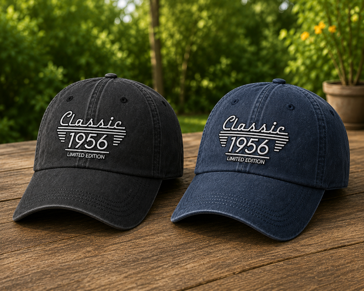 70th Birthday Embroidered Hat, Born in 1956, Dad birthday gifts, Classic Car Lover, Limited Edition, 70th Birthday Gift for men, Grandpa Turning Seventy