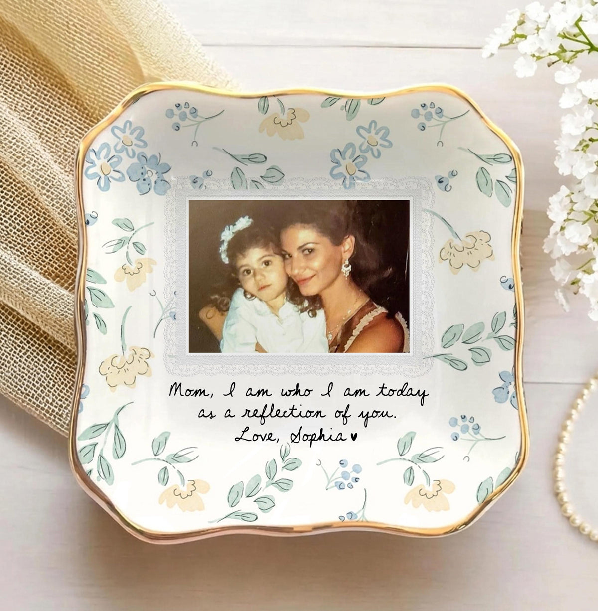 Personalized Mother of The Bride Gift, Picture Jewlery Plate, Custom Mom Photo Jewelry Dish, Wedding Gifts for Mom, Mom Gift 1f369f6b-26e2-4429-ae32-f102d04be743-9.jpg