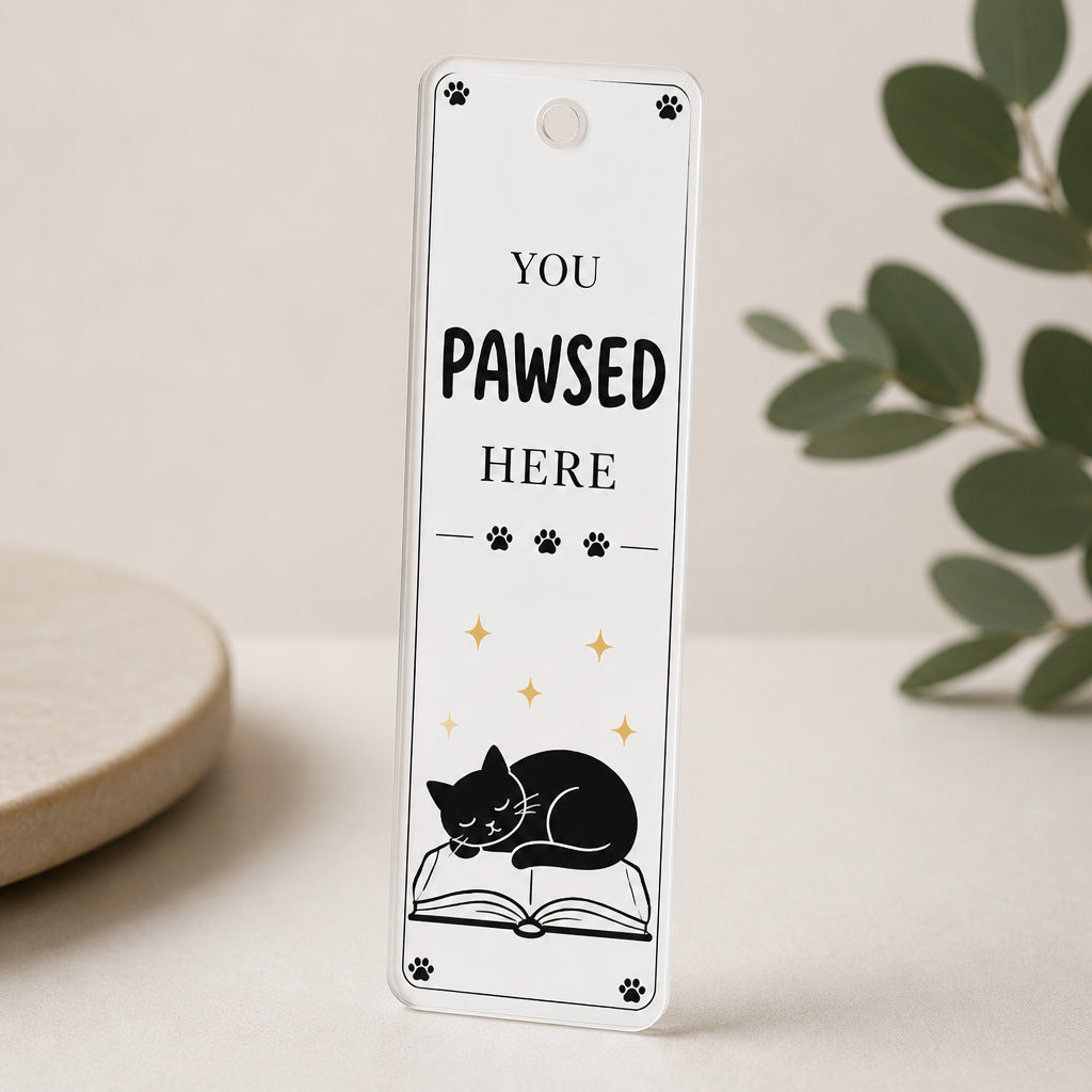 You Pawsed Here Cat Lover Acrylic Bookmark - Acrylic Bookmark 1f5c3f7b-adfe-47ec-91a8-0ec149ecf9a8.jpg