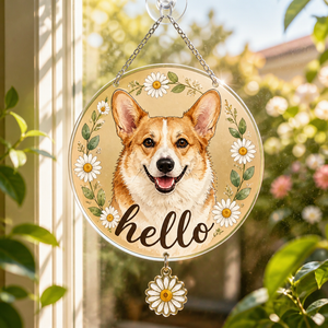 Hello Pet Portrait Doormat - Personalized 1 Layered Suncatcher with Charm 1f6917cd-5bae-4143-8f99-823e102bb337.png