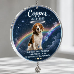 Pet Memorial Photo Blanket — Snuggle This Blanket - Personalized 1 Layered Suncatcher with Charm 1f9551a8-abc8-41ac-9bf6-dbfaebdcbdf7.jpg