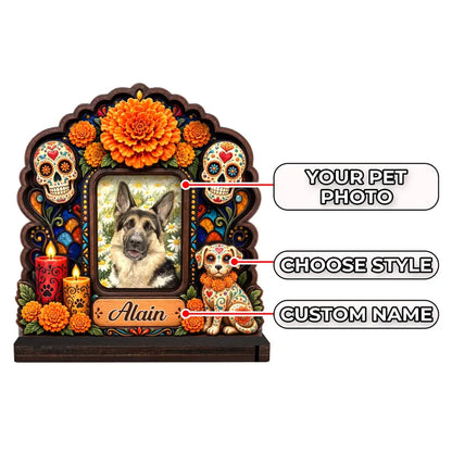 Custom Pet Ofrenda Memorial Photo Frame, Personalized Dog Nicho Altar Shrine, Dia De Muertos Sugar Skull Pet Loss Keepsake and Home Decor 1fb3d275-6e7b-48d7-8540-b9635422a25d-fgfgg-6-.webp