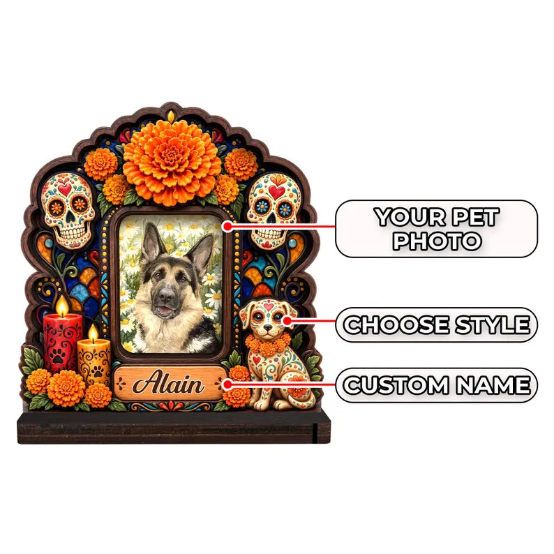Custom Pet Ofrenda Memorial Photo Frame, Personalized Dog Nicho Altar Shrine, Dia De Muertos Sugar Skull Pet Loss Keepsake and Home Decor 1fb3d275-6e7b-48d7-8540-b9635422a25d-fgfgg-6-.webp