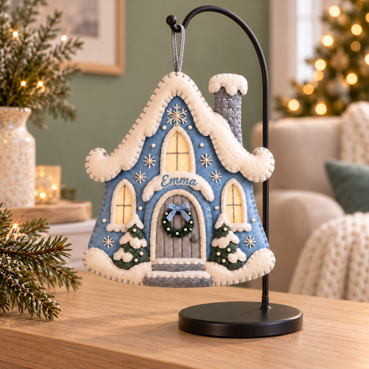 Blue Snowy Christmas House Ornament, Winter Felt Decor, Beginner Hand Sewing, Cute Christmas Gift, Gift For Kid, Gift For Handmade Lover 1fc0dc93-2111-4405-a779-974b1191efbc-Nh-tuy-t-mang-t-n-Emma.png