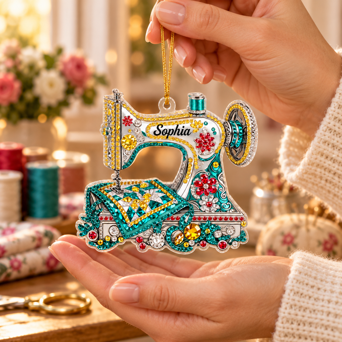 Personalized Sewing Machine Christmas Ornament, Custom Name Acrylic Ornament, Gift for Quilters, Seamstresses & Sewing Lovers 1fcfd008-b50f-4298-b95c-6135ae334da4-M-c-treo-m-y-may-Sophia-2.png