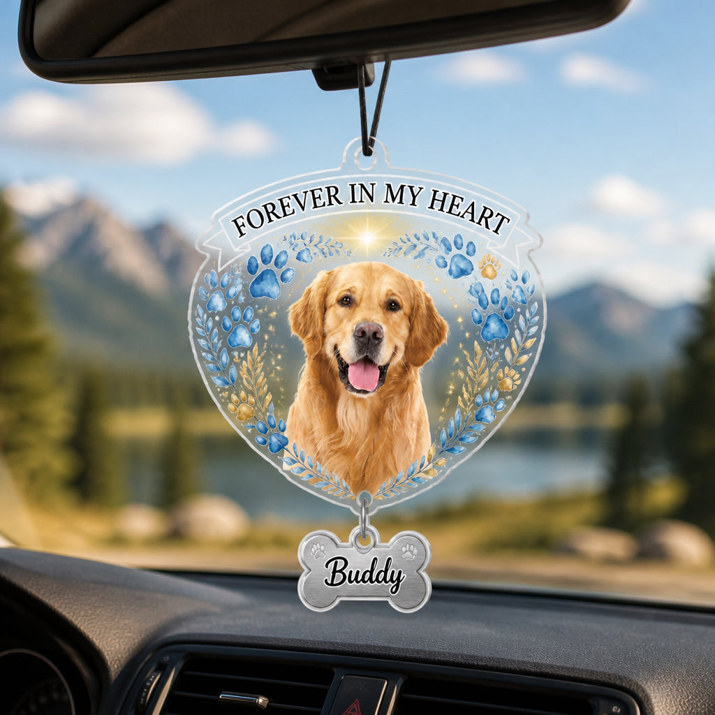 Forever In My Heart Pet Photo Suncatcher with Bone Charm - Personalized 1 Layered Suncatcher with Charm 1fcfd711-3f20-4630-9754-e471951a78b7.jpg