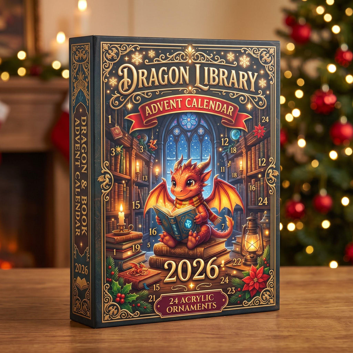 Dragon Dragon Library Advent Calendar 2026, 24 2D Dragon Charms Blind Box, Dragon Lovers Gift, 24 Day Reading Countdown For Book Lover 1fdb8517-d348-4c93-97e8-85976ed84584-il_fullxfull.8565012578_98jh.jpg