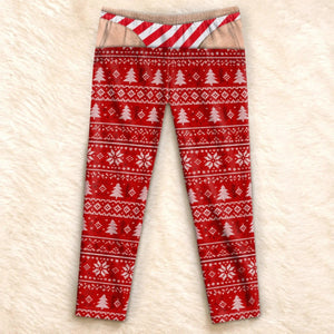 Custom Funny Men's Christmas Pajama Pants, Fake Underwear Illusion Plaid Bottoms, White Elephant Gag Gift Him 1ff978f2-6084-4cdc-9d0b-10bf7356d445-7.jpg