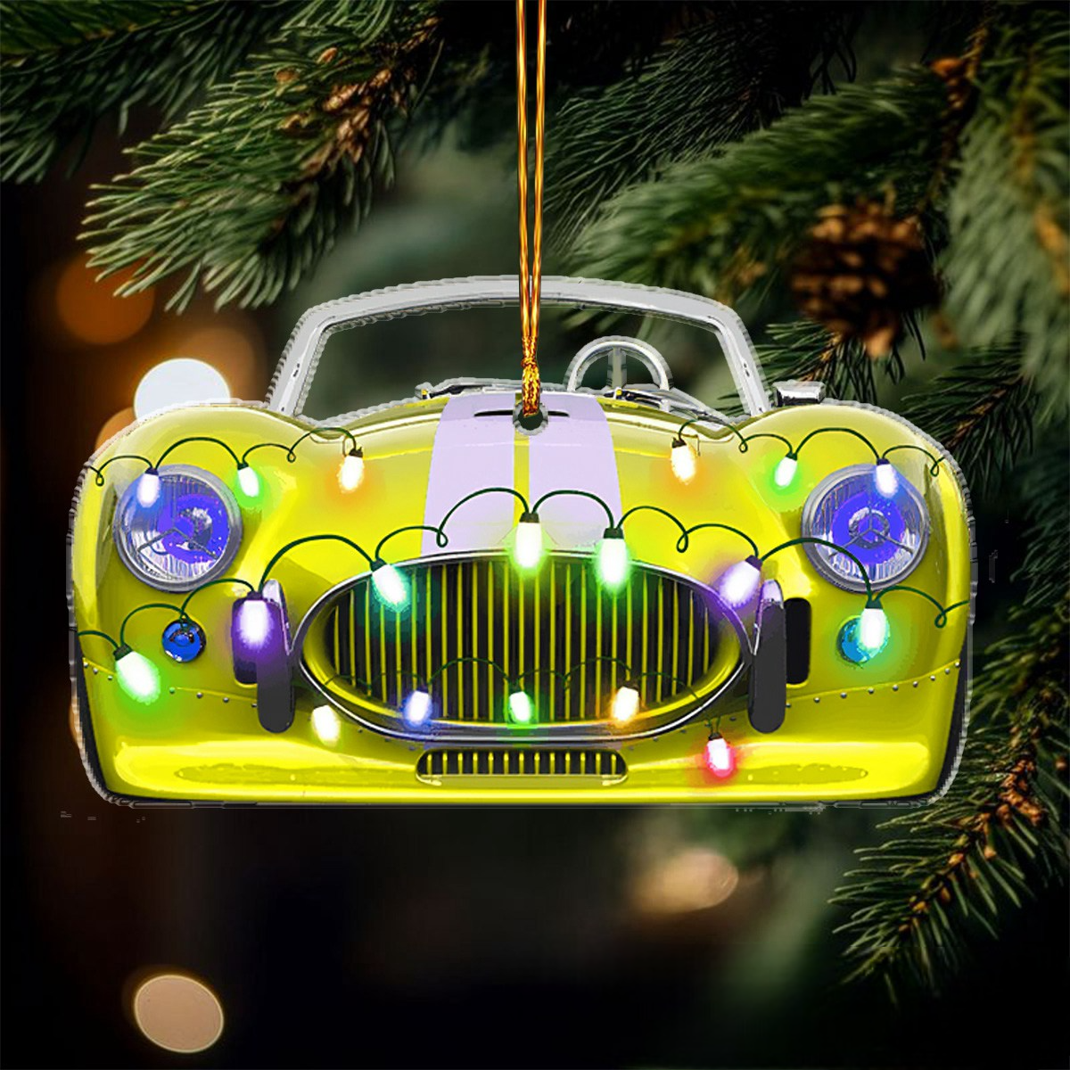 Sport Car Racing - Personalized Acrylic Ornament - Christmas Gift For Best Friends