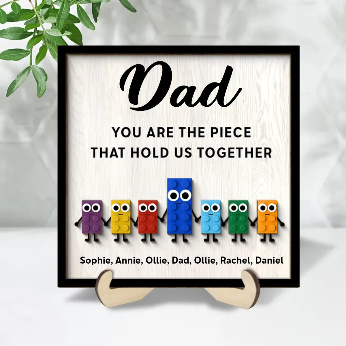 Dad You Are The Piece - Personalized Picture Frame - Father's Day Gift for Dad
