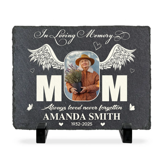 In loving Memory Of Mom Photo - Custom Memorial Garden Stone - Memorial Gift Of Your Loved One