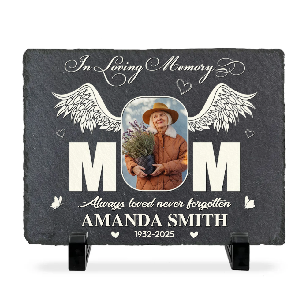 In loving Memory Of Mom Photo - Custom Memorial Garden Stone - Memorial Gift Of Your Loved One