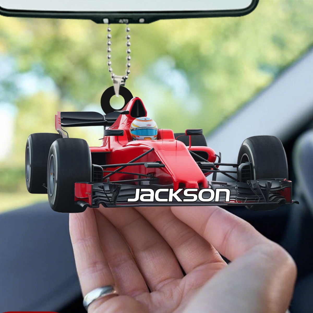 Personalized Racing Car Custom Name Ornament , Gift For Racing Car Lover