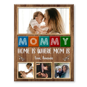 Mommy Home Is Where You Are - Personalized Canvas - Gift For Mom, Mother's Day, Birthday Gift