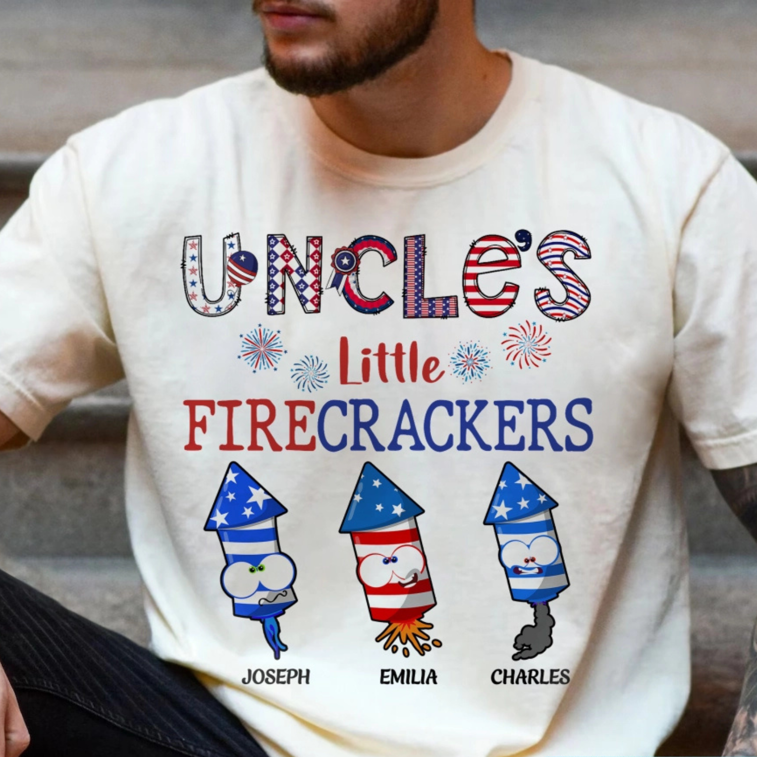 4th Of July Daddy's Little Cracker - Personalized Heart Shaped Acrylic Plaque - Patriotic Gift For Family