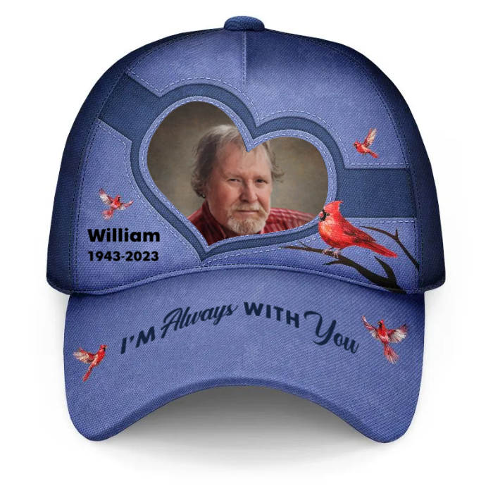 Custom Photo Memorial I'll Carry You With Me Until I See You Again - Personalized Classic Cap - Memorial Gift