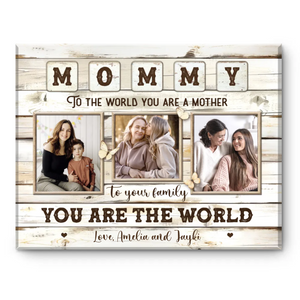 Mommy Custom Window Photo Collage - Personalized Canvas - Gift For Mom, Mother's Day, Birthday Gift