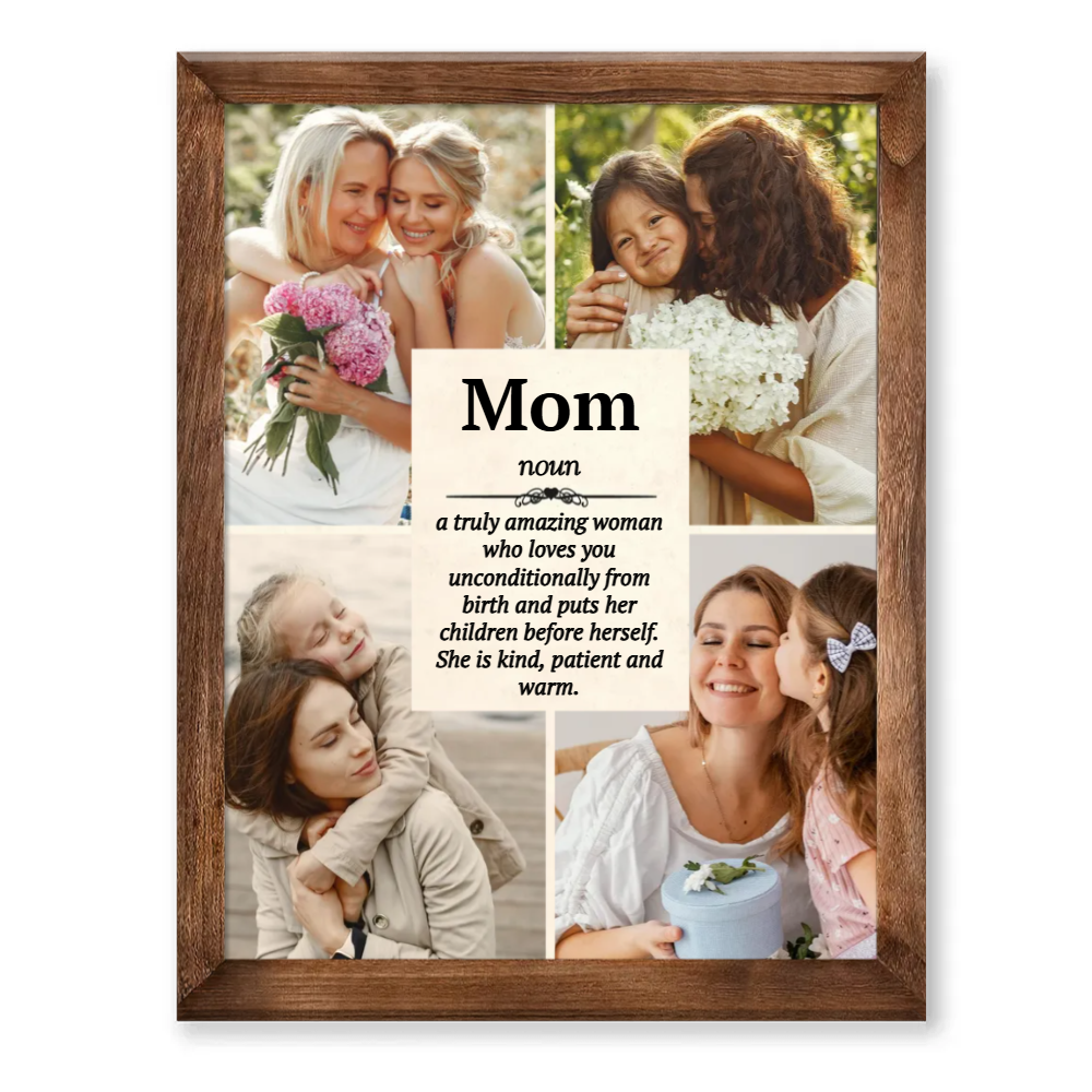 Mom Definition Photo Collage - Personalized Canvas - Gift For Mom, Mother's Day, Birthday Gift