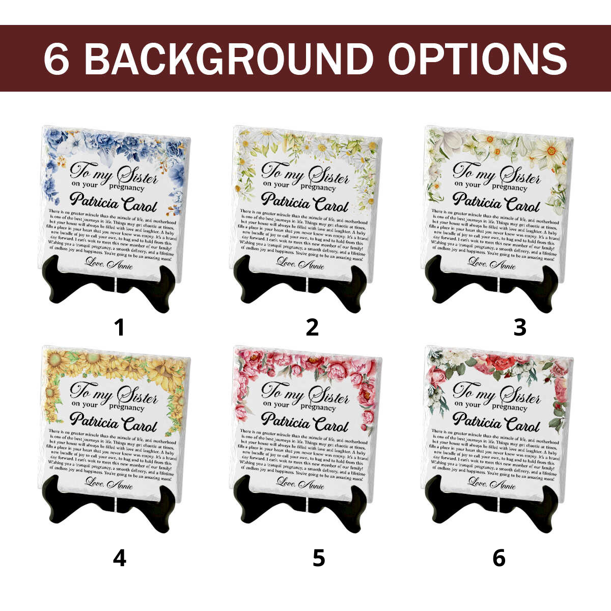 To My Sister On Her Pregnancy - Personalized Stone - Gift For Sister, Gift For New Mom, Mother's Day Gift