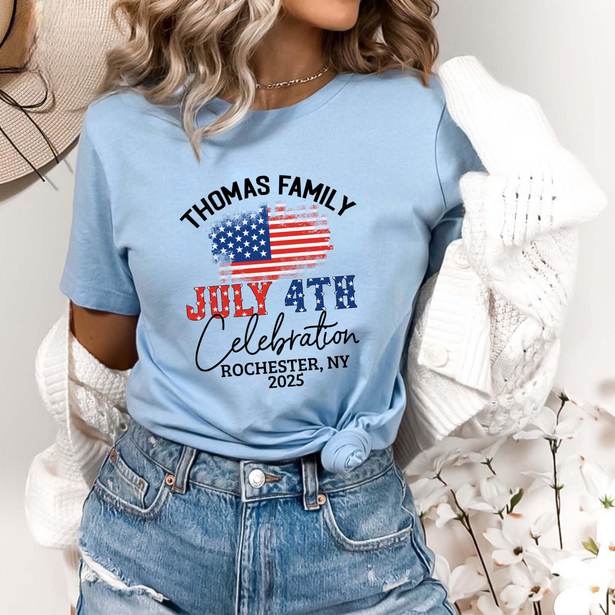 Personalized Family July 4th Celebration Shirt, Patriotic Gift For American Family, 4th of July Family Shirts, Matching Family Gift