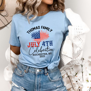 Personalized Family July 4th Celebration Shirt, Patriotic Gift For American Family, 4th of July Family Shirts, Matching Family Gift