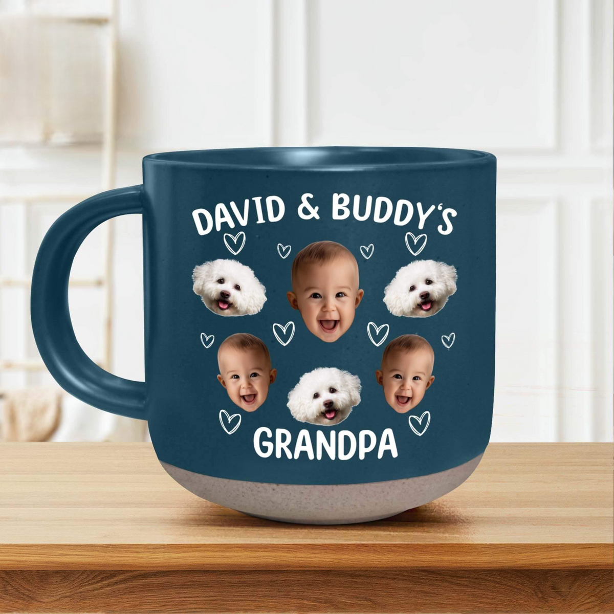 Baby Face Pottery Mug, Personalized Face Pottery Mug, Your Dogs Face, Your Husband's Face , Father's Day Gift, Mother's Day Gift, Baby Photo