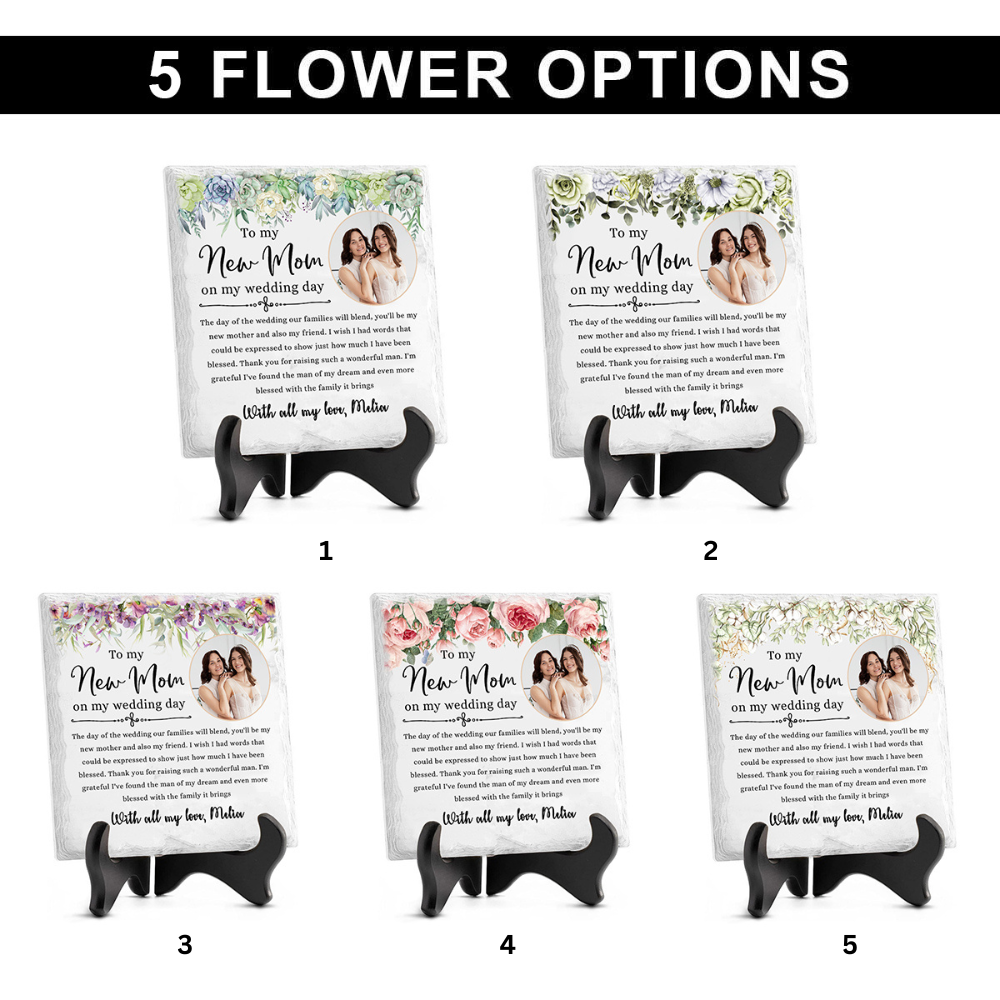 To My New Mom On My Wedding Day - Personalized Garden Stone - Gift For Mother-in-law On Wedding Day