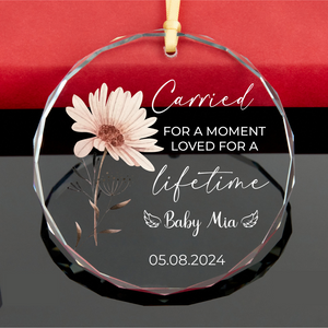 Loved For A Lifetime Daisy Flower - Personalized Crystal Ornament - Memorial Gift, Miscarriage Ornament