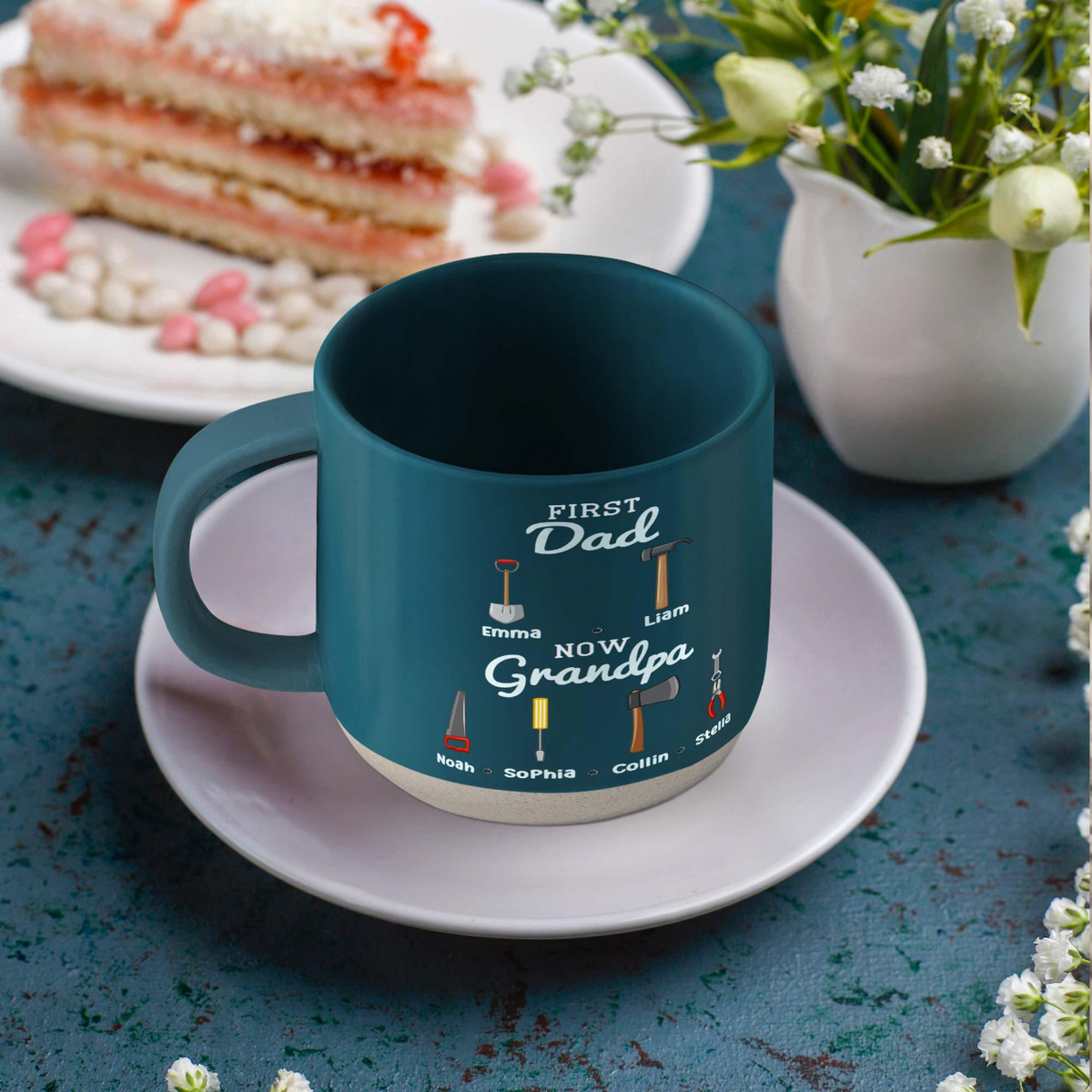 Personalized First Dad Now Grandpa, Custom Mug, Gift For Dad, Grandpa, Dad's Birthday Gift, Grandpa Gift, Birthday Gift For Him, Daddy Mug