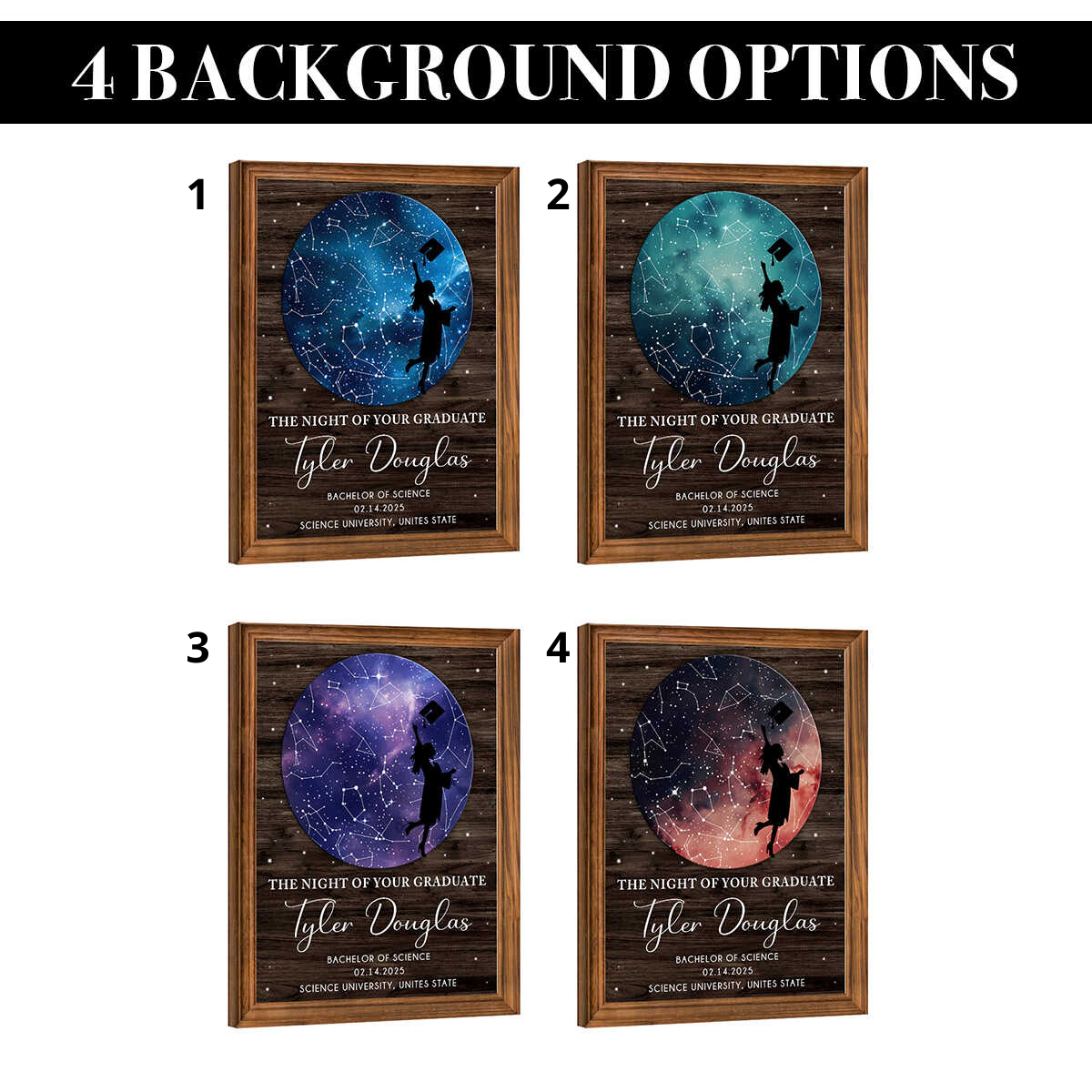 Star Map Graduation Gift For Him Canvas, Custom Star Map Canvas, Graduation Present For Son, Graduation Keepsake For Him