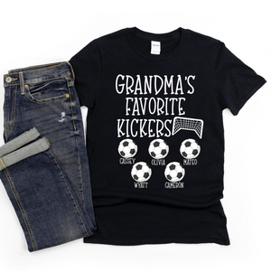 Grandma's Favorite Kickers - Personalized Shirt - Gift For Soccer Grandma