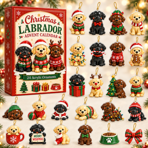 Christmas Labrador Toy Advent Calendar 2026 - 24-Day Festive Countdown, Acrylic Charms Blind Box - Gift For Labrador Lovers 201b1cb1-9dee-4808-8236-f1f8bab12d3f-labrador-box-charms.png