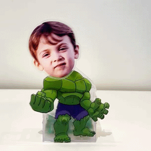 Custom Face Shaking Head Ornament Personalized Hulk Car Dashboard Decoration Home Desktop Ornament